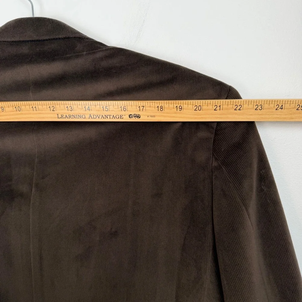 Lauren Ralph Lauren Mens Brown Velour Corduroy Blazer Sport Coat 48R Paisley